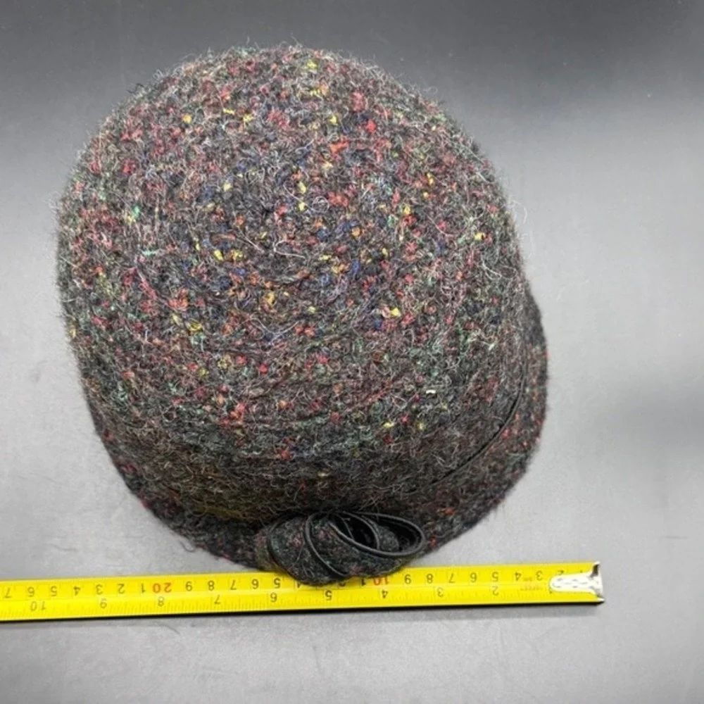 Betmar New York Ella Multi Color Confetti Tweed Cloche‎ Hat Side Knot B026H NEW